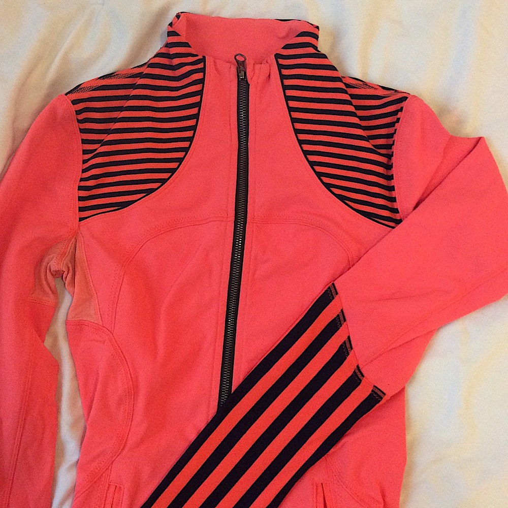 Lululemon Forme Jacket (neon orange and black)